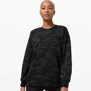 Lululemon Black Camo Perfectly Oversized Crew